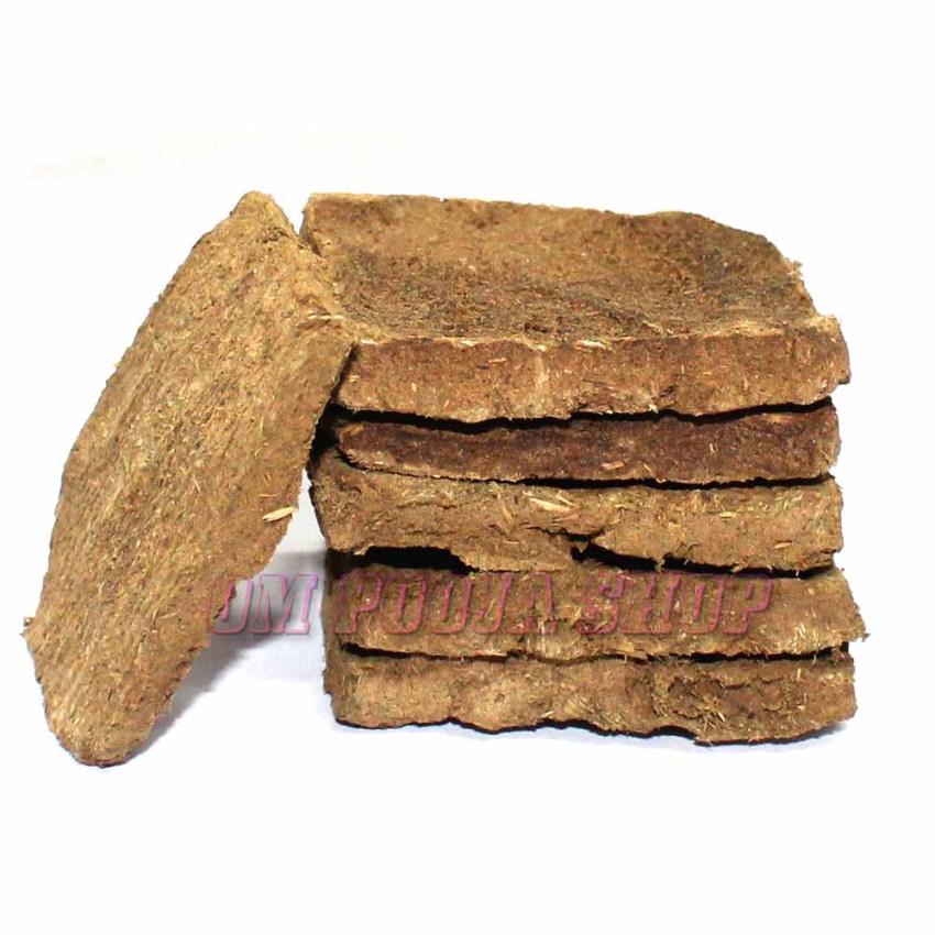 Square Cow Dung Cakes for Homa